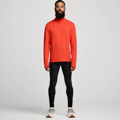 Clothing | Apparel*saucony Men's Triumph 3D 1/2 Zip Infrared Heather
