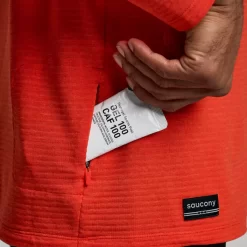 Clothing | Apparel*saucony Men's Triumph 3D 1/2 Zip Infrared Heather