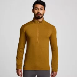 Clothing | Apparel*saucony Men's Triumph 3D 1/2 Zip Bronze Heather