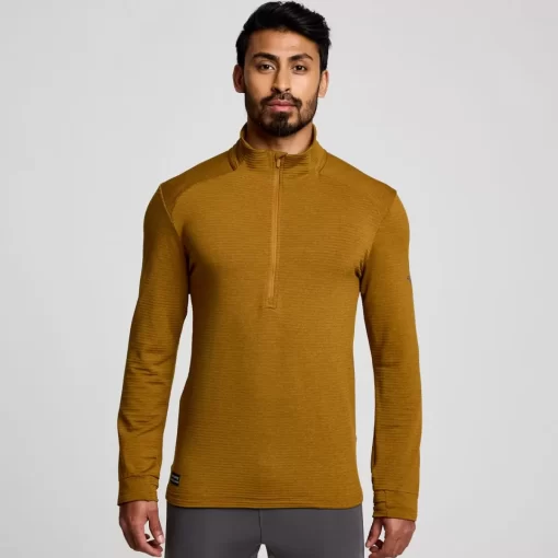 Clothing | Apparel*saucony Men's Triumph 3D 1/2 Zip Bronze Heather