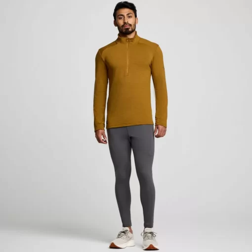 Clothing | Apparel*saucony Men's Triumph 3D 1/2 Zip Bronze Heather