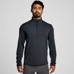 Clothing | Apparel*saucony Men's Triumph 3D 1/2 Zip Black Heather