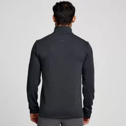 Clothing | Apparel*saucony Men's Triumph 3D 1/2 Zip Black Heather