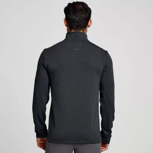 Clothing | Apparel*saucony Men's Triumph 3D 1/2 Zip Black Heather