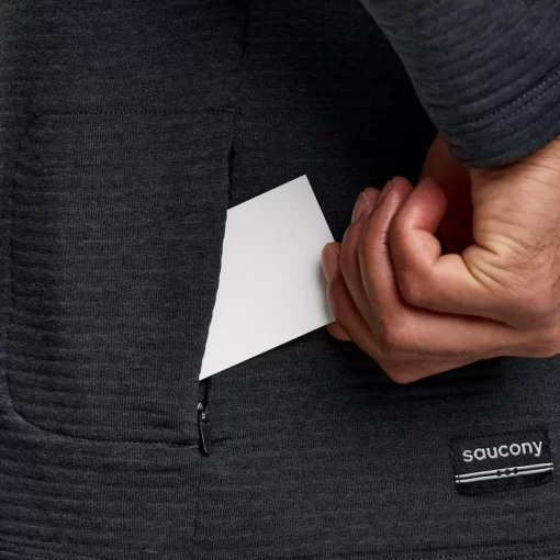 Clothing | Apparel*saucony Men's Triumph 3D 1/2 Zip Black Heather