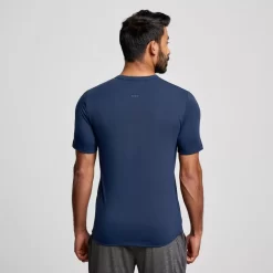 Tops*saucony Men's Triumph Short Sleeve Navy