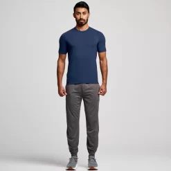 Tops*saucony Men's Triumph Short Sleeve Navy