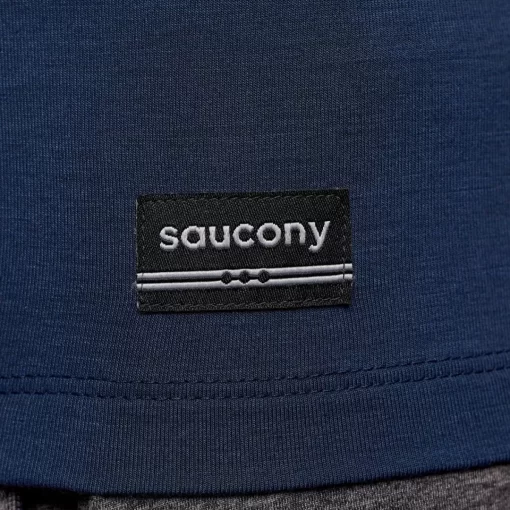 Tops*saucony Men's Triumph Short Sleeve Navy