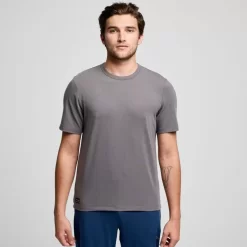 Tops*saucony Men's Triumph Short Sleeve Carbon
