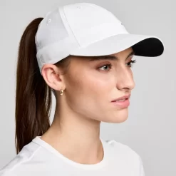 Accessories*saucony Outpace Pony Hat White Graphic