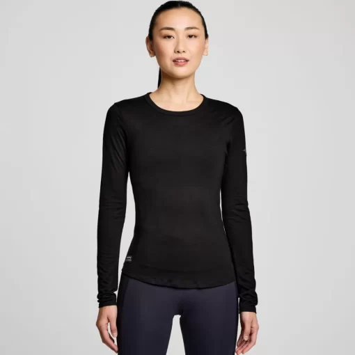 Tops | Clothing*saucony Peregrine Merino Long Sleeve Black