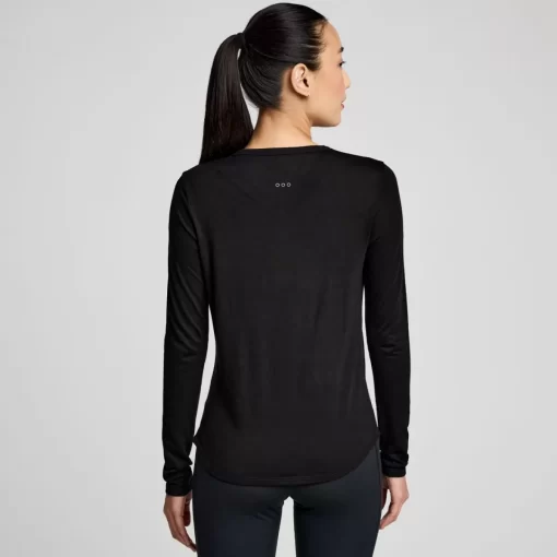 Tops | Clothing*saucony Peregrine Merino Long Sleeve Black