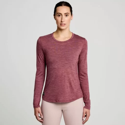Tops | Clothing*saucony Peregrine Merino Long Sleeve Sundown Heather