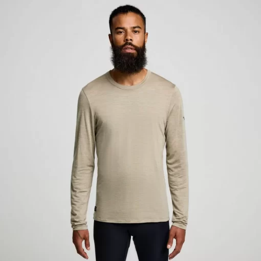 Clothing | Apparel*saucony Peregrine Merino Long Sleeve Coffee Heather
