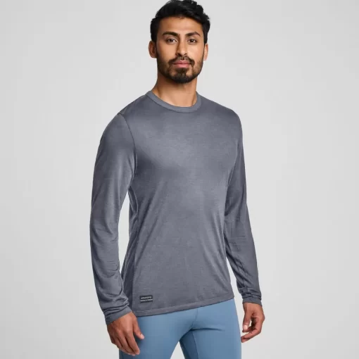 Clothing | Apparel*saucony Peregrine Merino Long Sleeve Murk Heather