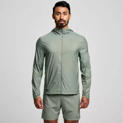 Tops*saucony Peregrine Packaway Jacket Bough