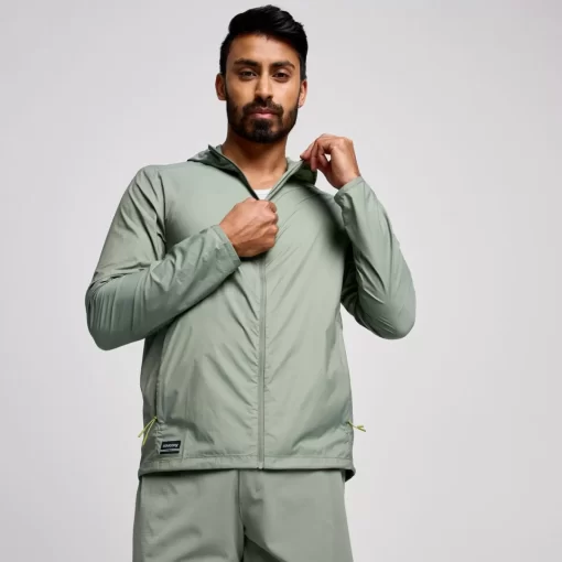 Tops*saucony Peregrine Packaway Jacket Bough