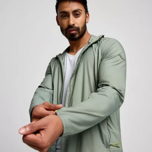 Tops*saucony Peregrine Packaway Jacket Bough