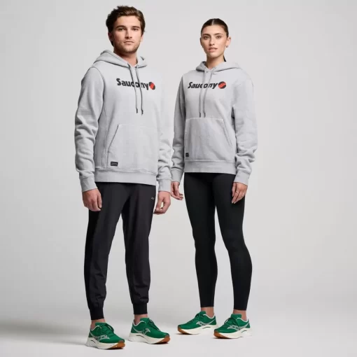 Tops | Clothing*saucony Recovery Hoody Light Grey Heather Graphic