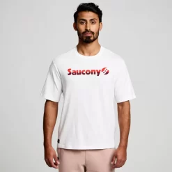 Tops | Clothing*saucony Recovery Short Sleeve White Graphic