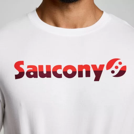 Tops | Clothing*saucony Recovery Short Sleeve White Graphic