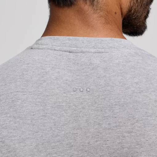 Tops | Clothing*saucony Recovery Short Sleeve Light Grey Heather Graphic