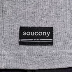 Tops | Clothing*saucony Recovery Short Sleeve Light Grey Heather Graphic