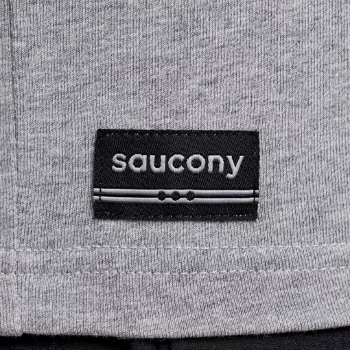 Tops | Clothing*saucony Recovery Short Sleeve Light Grey Heather Graphic