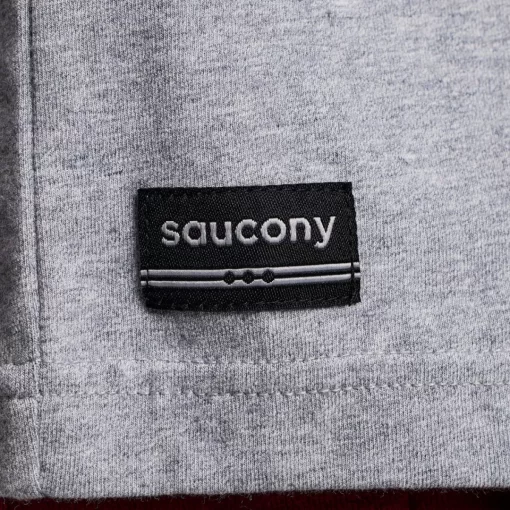 Tops | Clothing*saucony Recovery Short Sleeve Light Grey Heather Graphic