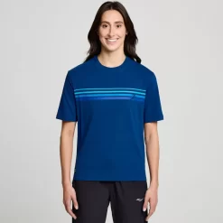 Tops | Clothing*saucony Recovery Short Sleeve Indigo Graphic
