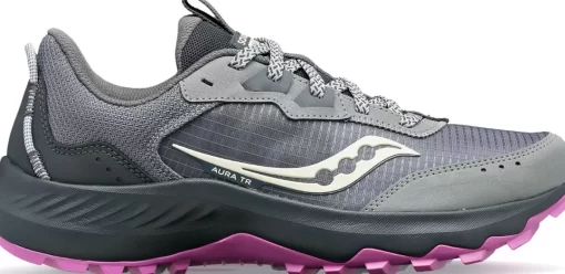 Wide Widths | Trail/Hiking*saucony Women's Aura TR Wide Fossil | Grape