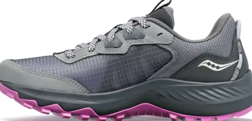 Wide Widths | Trail/Hiking*saucony Women's Aura TR Wide Fossil | Grape