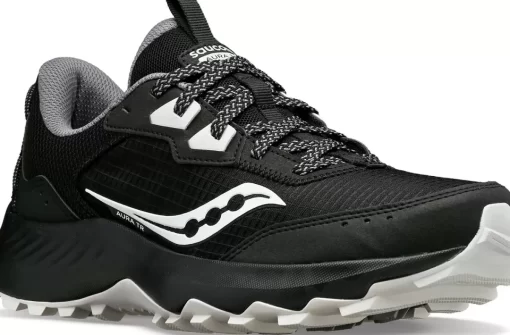 Wide Widths | Trail/Hiking*saucony Women's Aura TR Wide Black | Fog