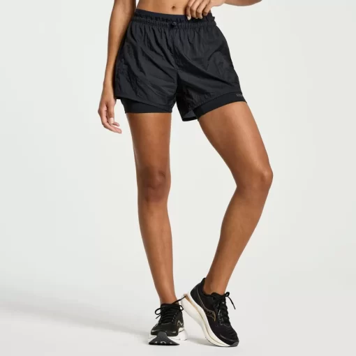 Clothing | Apparel*saucony Women's Elevate 4" 2-in-1 Short Black
