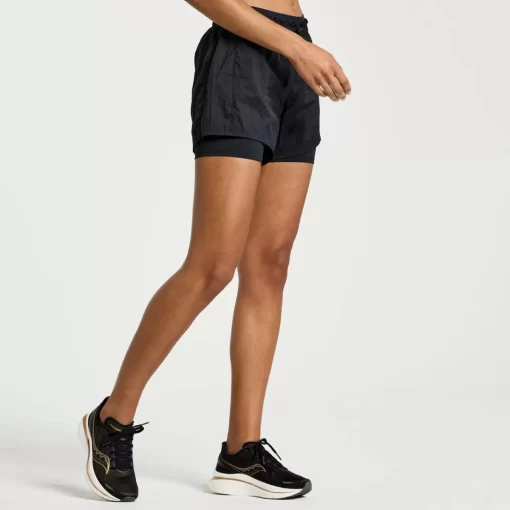 Clothing | Apparel*saucony Women's Elevate 4" 2-in-1 Short Black
