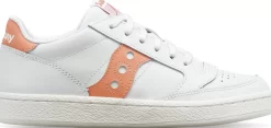 Shoes*saucony Women's Jazz Court PU White | Blush
