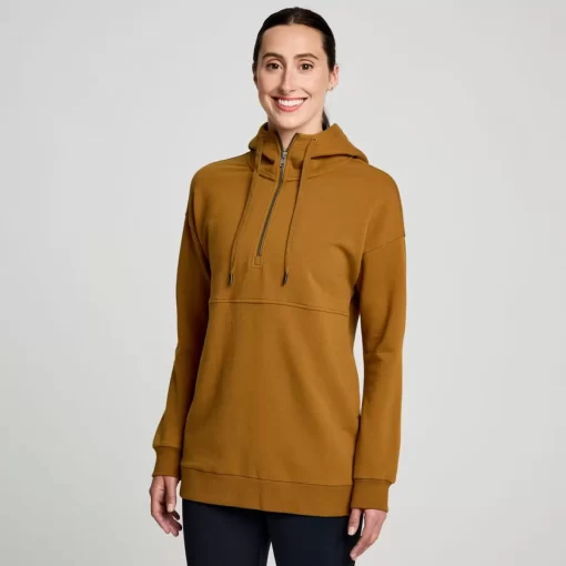 Clothing | Apparel*saucony Women's Recovery Zip Tunic Bronze Graphic