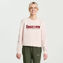 Clothing | Apparel*saucony Women's Rested Crewneck Sepia Rose Heather Graphic