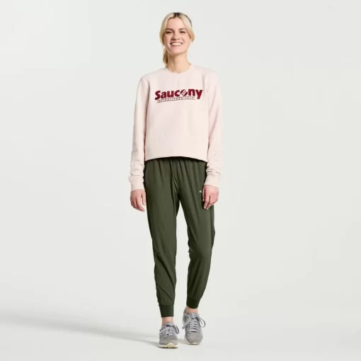 Clothing | Apparel*saucony Women's Rested Crewneck Sepia Rose Heather Graphic