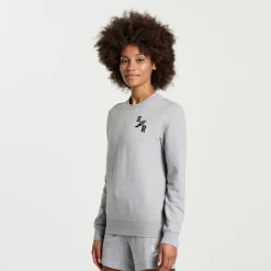 Clothing | Apparel*saucony Women's Rested Crewneck Light Grey Heather Graphic