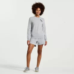 Clothing | Apparel*saucony Women's Rested Crewneck Light Grey Heather Graphic