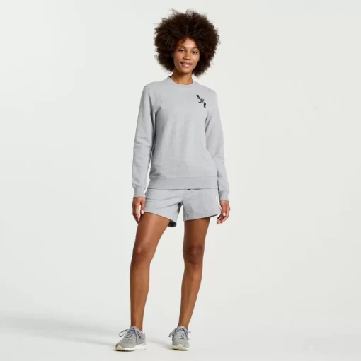 Clothing | Apparel*saucony Women's Rested Crewneck Light Grey Heather Graphic