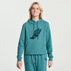 Clothing | Apparel*saucony Women's Rested Hoodie North Atlantic Heather Graphic