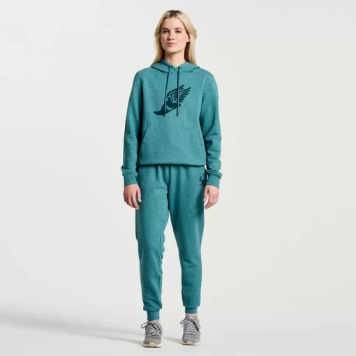 Clothing | Apparel*saucony Women's Rested Hoodie North Atlantic Heather Graphic
