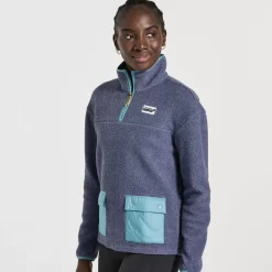 Clothing | Apparel*saucony Women's Rested Sherpa 1/4 Zip Sodalite Heather