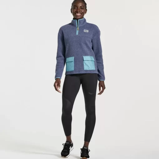 Clothing | Apparel*saucony Women's Rested Sherpa 1/4 Zip Sodalite Heather