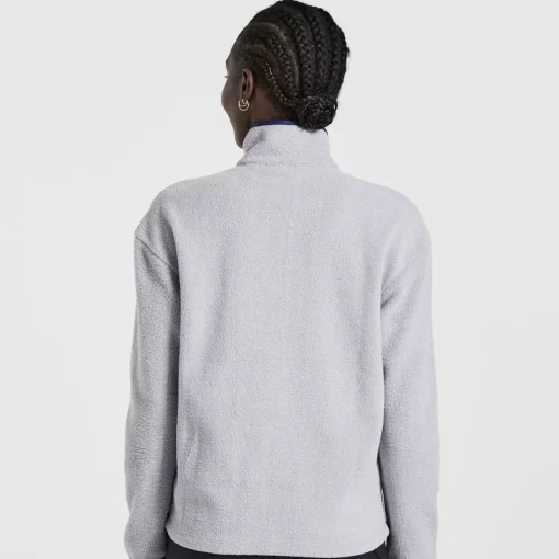 Clothing | Apparel*saucony Women's Rested Sherpa 1/4 Zip Light Grey Heather