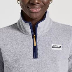 Clothing | Apparel*saucony Women's Rested Sherpa 1/4 Zip Light Grey Heather