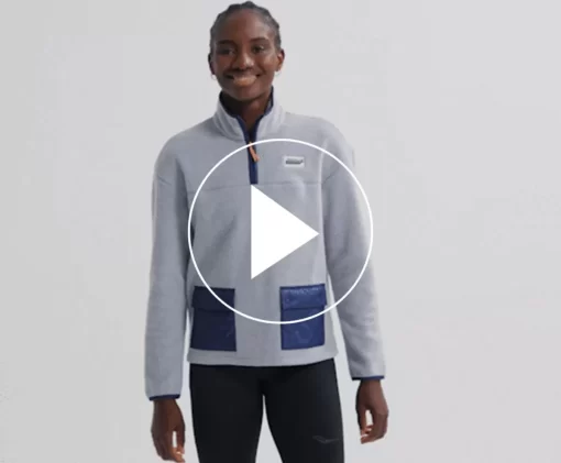 Clothing | Apparel*saucony Women's Rested Sherpa 1/4 Zip Light Grey Heather