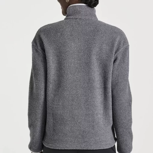 Clothing | Apparel*saucony Women's Rested Sherpa 1/4 Zip Black Heather